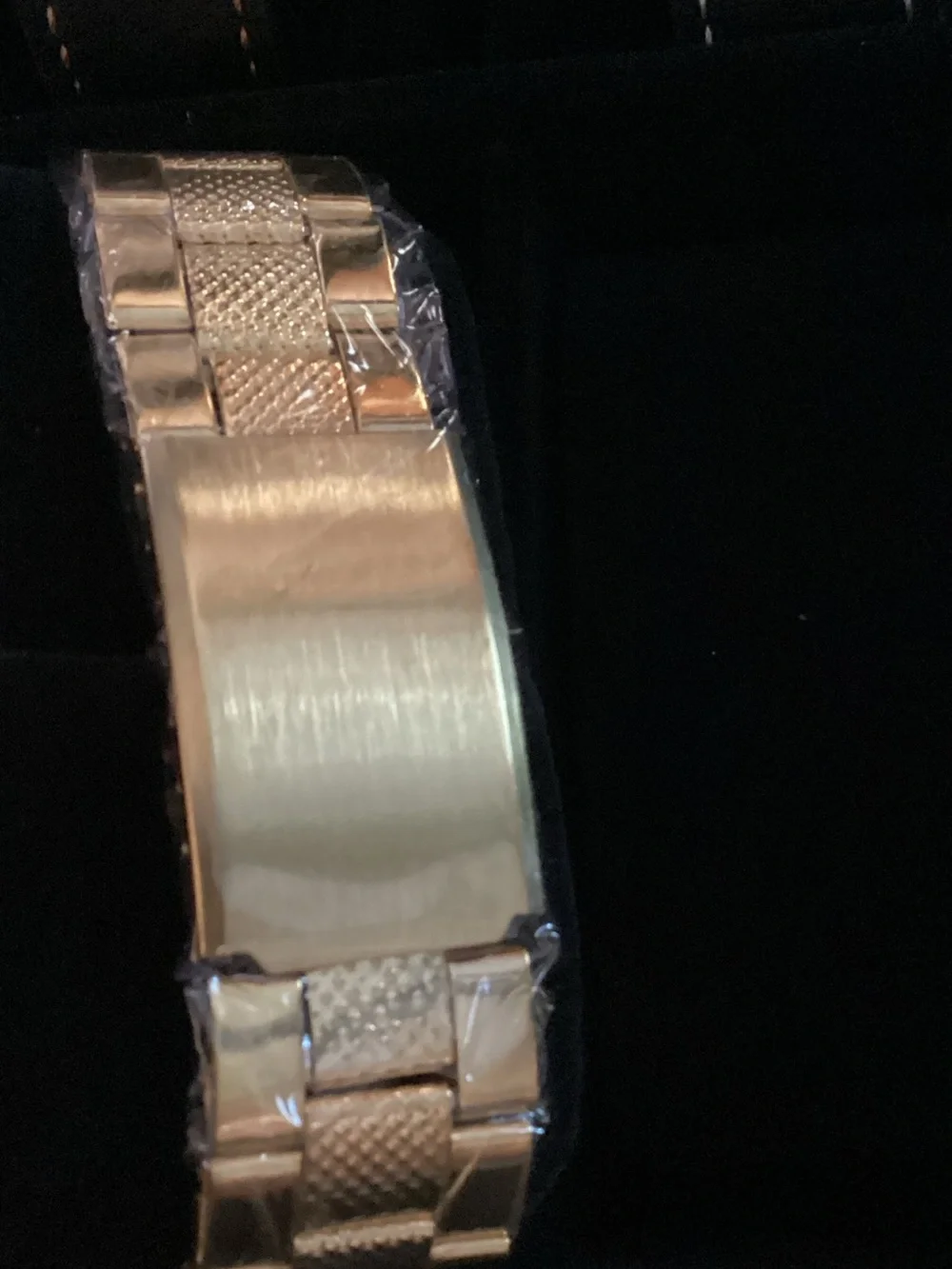 Geneva Gold-Tone or Silver Men’s Chronograph Watch with Black Accents